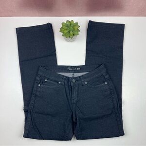 Prana Dark Gray Black Blue Denim Jeans Women Size 0 Casual